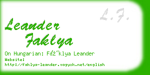 leander faklya business card